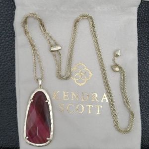EUC Kendra Scott Bordeaux Tiger's Eye Saylor Neck